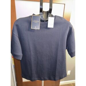 Marc Asher Shirt Mens Size Med Navy Blue Short Sleeve  NWT